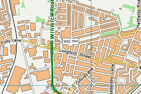 WA2 7PH map - OS VectorMap District (Ordnance Survey)