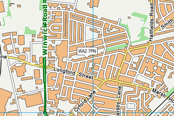 WA2 7PN map - OS VectorMap District (Ordnance Survey)