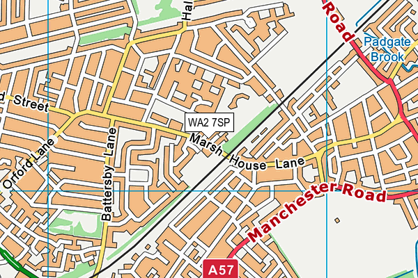 WA2 7SP map - OS VectorMap District (Ordnance Survey)