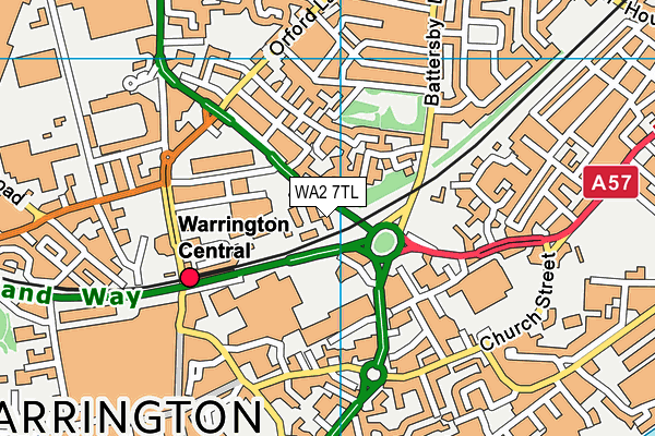 WA2 7TL map - OS VectorMap District (Ordnance Survey)