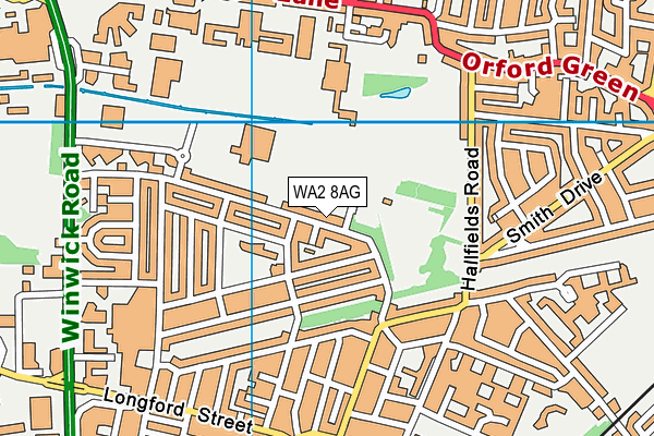 Orford Park map (WA2 8AG) - OS VectorMap District (Ordnance Survey)