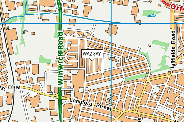 WA2 8AY map - OS VectorMap District (Ordnance Survey)