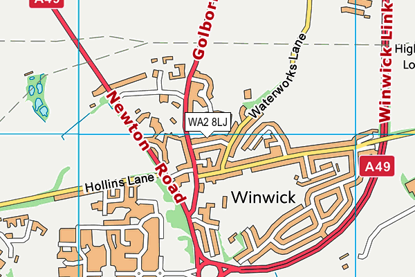 WA2 8LJ map - OS VectorMap District (Ordnance Survey)
