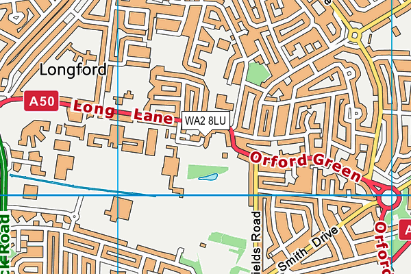 WA2 8LU map - OS VectorMap District (Ordnance Survey)