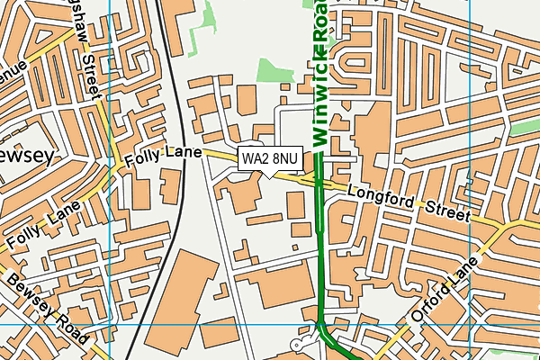 WA2 8NU map - OS VectorMap District (Ordnance Survey)