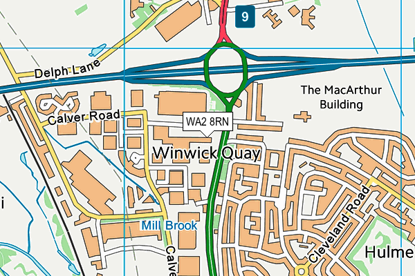 WA2 8RN map - OS VectorMap District (Ordnance Survey)