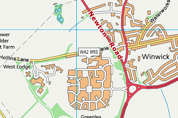 WA2 8RS map - OS VectorMap District (Ordnance Survey)