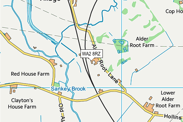 Alder Root Golf Club map (WA2 8RZ) - OS VectorMap District (Ordnance Survey)