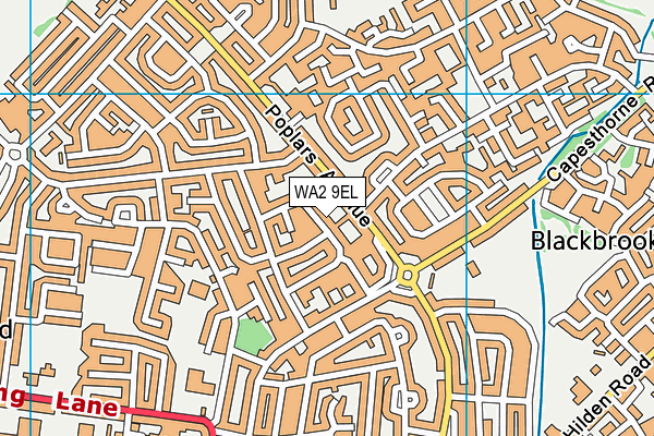 WA2 9EL map - OS VectorMap District (Ordnance Survey)