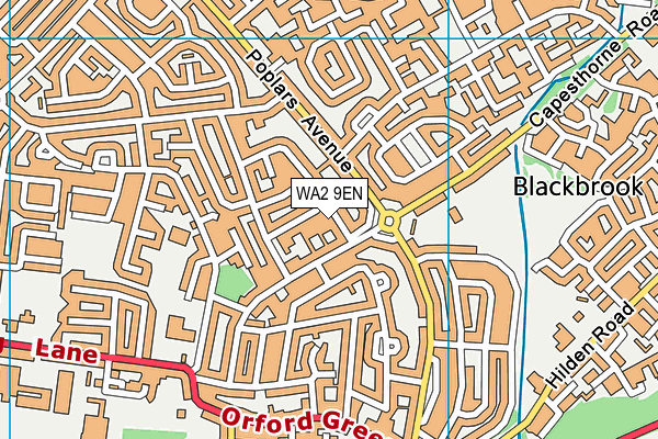 WA2 9EN map - OS VectorMap District (Ordnance Survey)