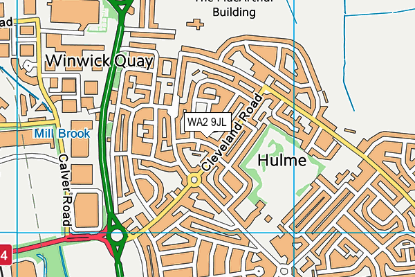 WA2 9JL map - OS VectorMap District (Ordnance Survey)