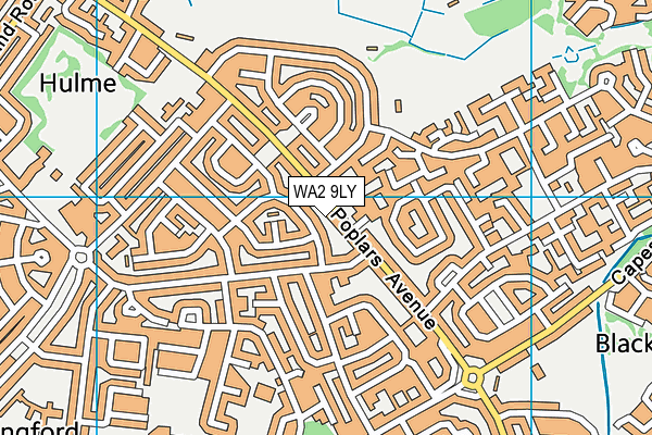 WA2 9LY map - OS VectorMap District (Ordnance Survey)