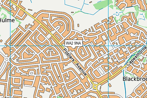 WA2 9NA map - OS VectorMap District (Ordnance Survey)