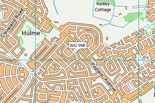 WA2 9NB map - OS VectorMap District (Ordnance Survey)