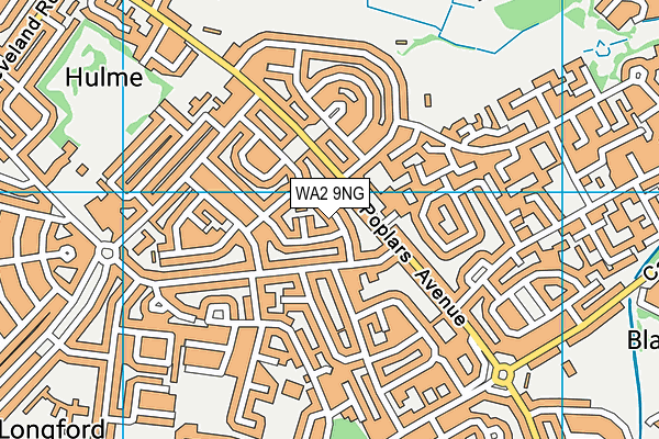 WA2 9NG map - OS VectorMap District (Ordnance Survey)