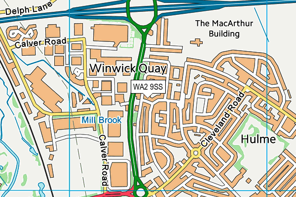 WA2 9SS map - OS VectorMap District (Ordnance Survey)