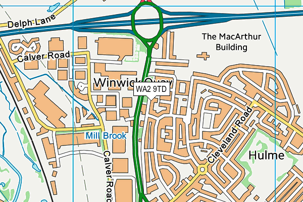 WA2 9TD map - OS VectorMap District (Ordnance Survey)