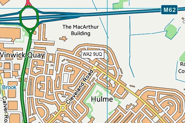WA2 9UQ map - OS VectorMap District (Ordnance Survey)