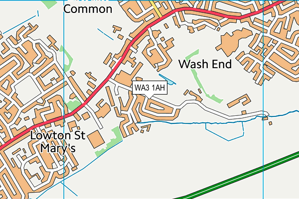 WA3 1AH map - OS VectorMap District (Ordnance Survey)