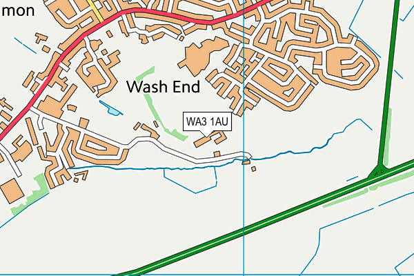 WA3 1AU map - OS VectorMap District (Ordnance Survey)