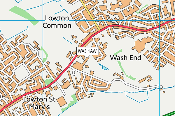 WA3 1AW map - OS VectorMap District (Ordnance Survey)