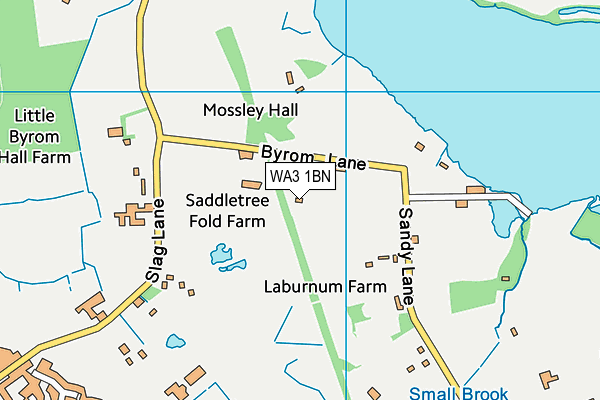 WA3 1BN map - OS VectorMap District (Ordnance Survey)
