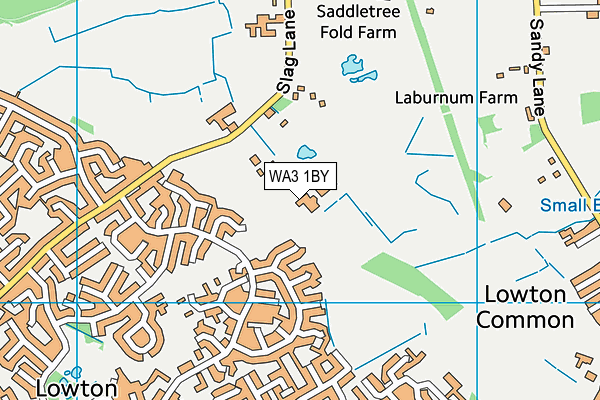 WA3 1BY map - OS VectorMap District (Ordnance Survey)