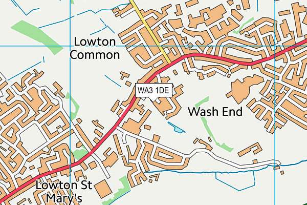WA3 1DE map - OS VectorMap District (Ordnance Survey)