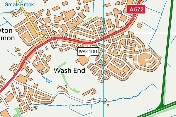 WA3 1DU map - OS VectorMap District (Ordnance Survey)
