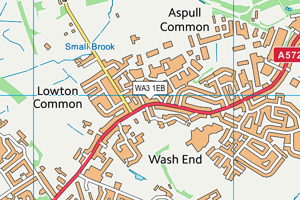 WA3 1EB map - OS VectorMap District (Ordnance Survey)