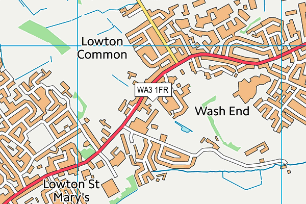 WA3 1FR map - OS VectorMap District (Ordnance Survey)