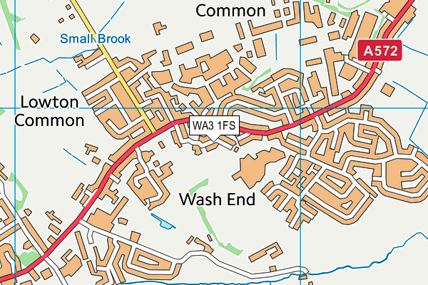 WA3 1FS map - OS VectorMap District (Ordnance Survey)