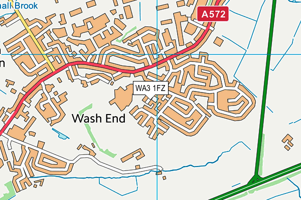 WA3 1FZ map - OS VectorMap District (Ordnance Survey)