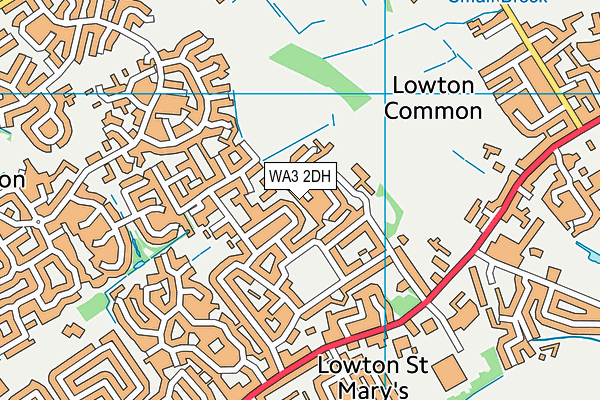 WA3 2DH map - OS VectorMap District (Ordnance Survey)