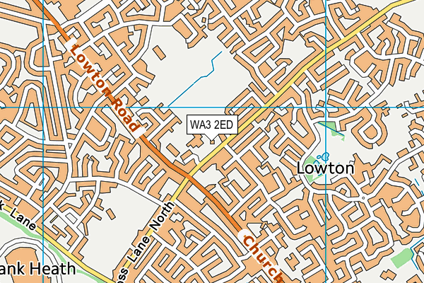 WA3 2ED map - OS VectorMap District (Ordnance Survey)