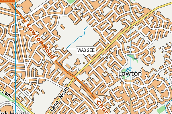 WA3 2EE map - OS VectorMap District (Ordnance Survey)