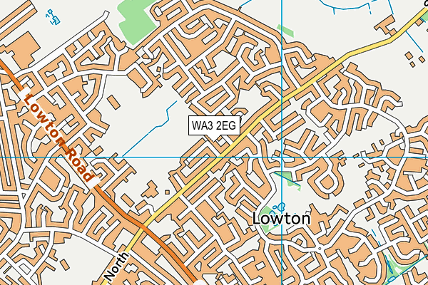 WA3 2EG map - OS VectorMap District (Ordnance Survey)