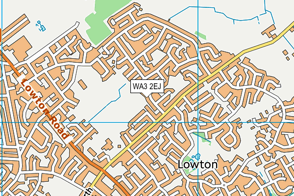 WA3 2EJ map - OS VectorMap District (Ordnance Survey)