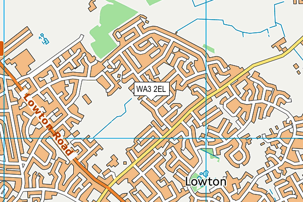 WA3 2EL map - OS VectorMap District (Ordnance Survey)