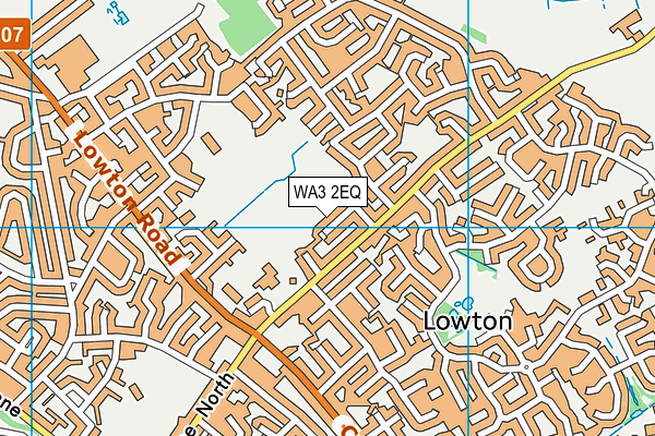 WA3 2EQ map - OS VectorMap District (Ordnance Survey)