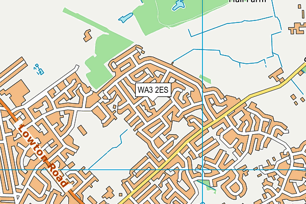 WA3 2ES map - OS VectorMap District (Ordnance Survey)