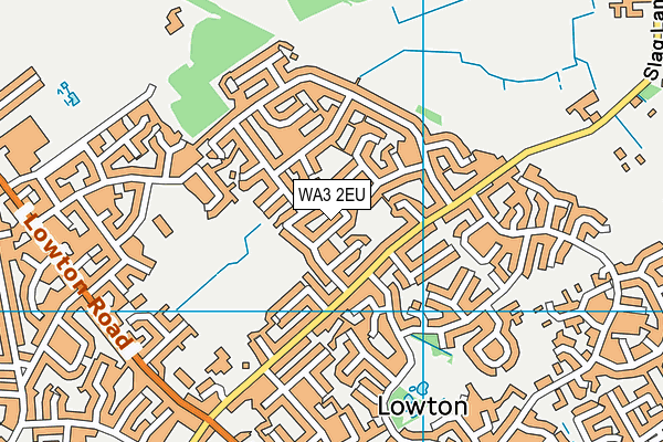 WA3 2EU map - OS VectorMap District (Ordnance Survey)