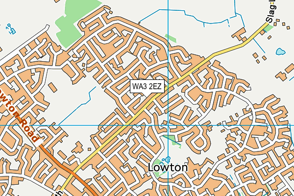 WA3 2EZ map - OS VectorMap District (Ordnance Survey)