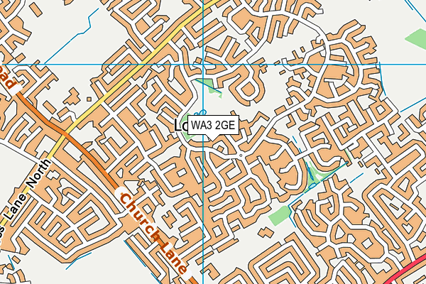 WA3 2GE map - OS VectorMap District (Ordnance Survey)