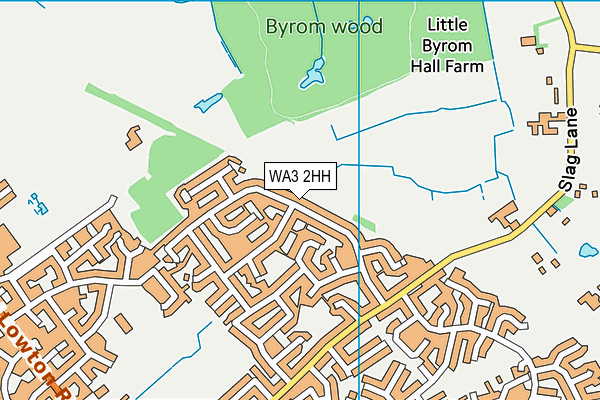 WA3 2HH map - OS VectorMap District (Ordnance Survey)