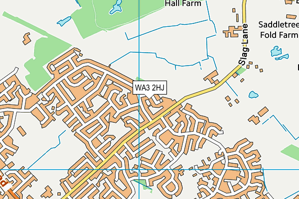 WA3 2HJ map - OS VectorMap District (Ordnance Survey)
