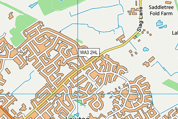 WA3 2HL map - OS VectorMap District (Ordnance Survey)