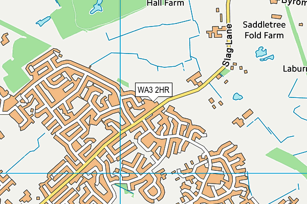 WA3 2HR map - OS VectorMap District (Ordnance Survey)
