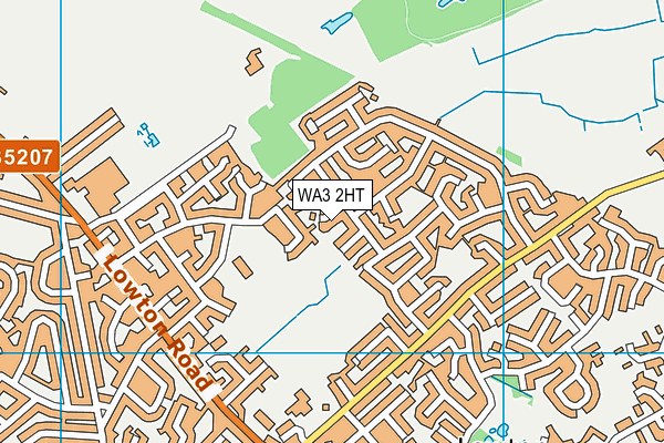 WA3 2HT map - OS VectorMap District (Ordnance Survey)
