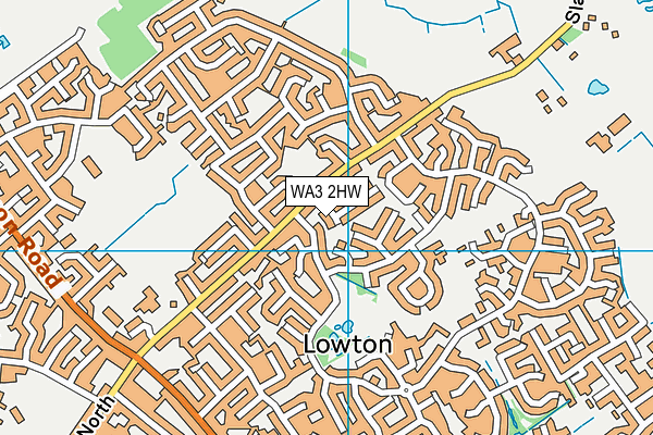 WA3 2HW map - OS VectorMap District (Ordnance Survey)